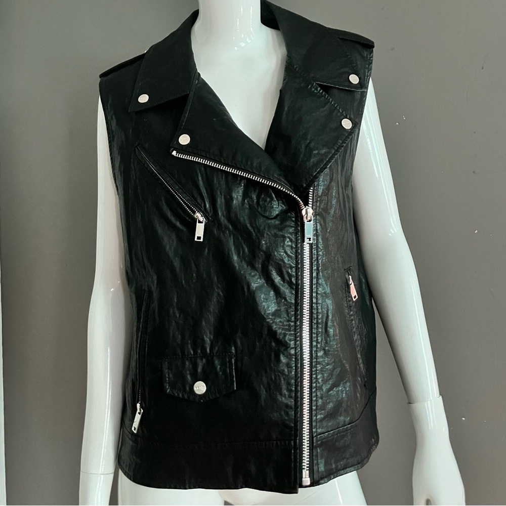 DNKY Women’s Black Moto Vest